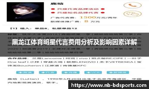 黑龙江体育明星代言费用分析及影响因素详解